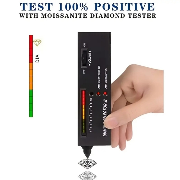 3cwt Certified vvs1 D .36" Round Brilliant moissonite diamond studs - Picture 4 of 12